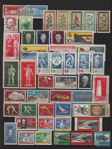 ГДР.ЧИСТЫЕ МАРКИ (без наклеек и следов от них !) 1960 г.ПОЛНЫЕ СЕРИИ !