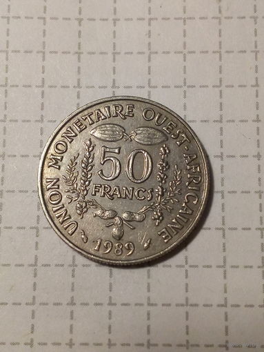 50 франков Западная Африка 1989 год
