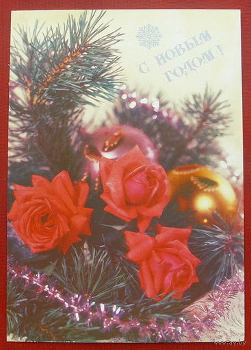 С Новым Годом! Чистая. 1991 года. Фото Круцко. 619.