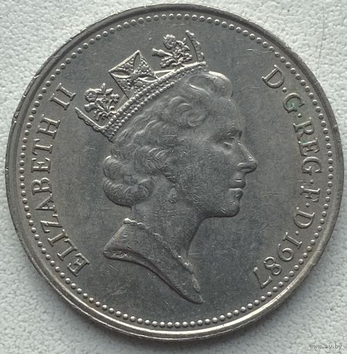 Великобритания 5 пенсов 1987 г.