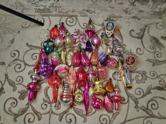 Все лоты с 1 Рубля. Лот ёлочных  игрушек СССР.