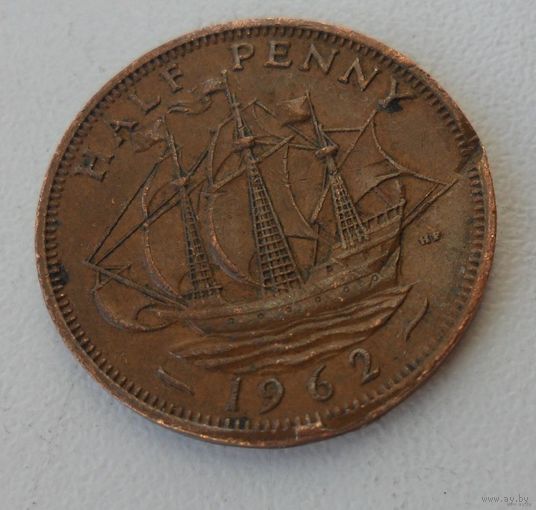 1/2 пенни Великобритания 1962 г.в.