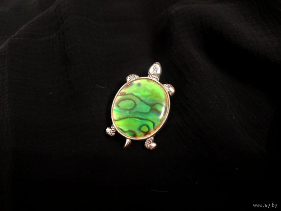 Брошь, винтаж, черепаха