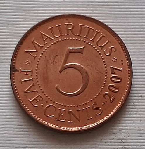 5 центов 2007 г. Маврикий