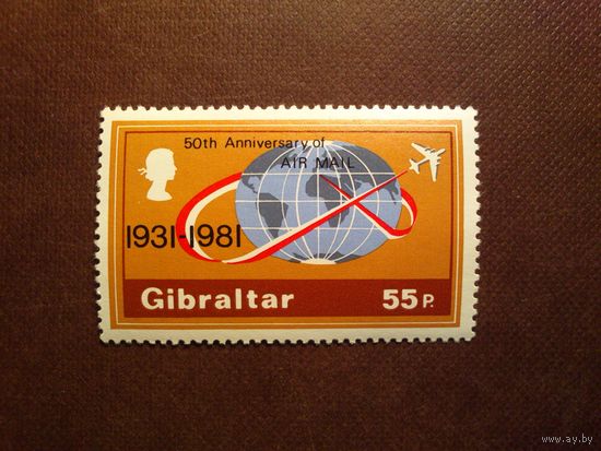 Гибралтар 1981 г.50-летие Гибралтарской службы воздушной почты, 1931–1981 гг./31а/