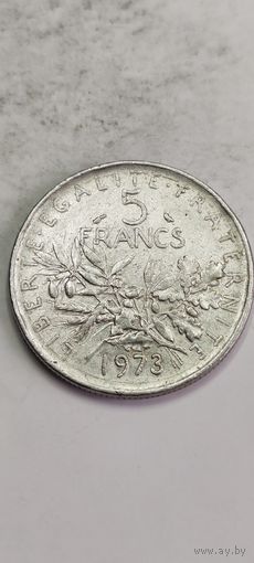 Франция 5 франк 1973