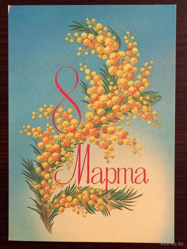 Скрябин 8 марта 1984 чистая открытка СССР