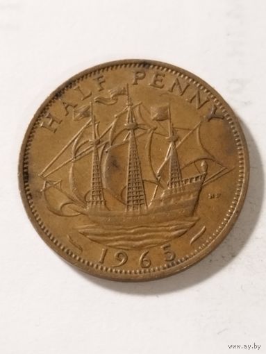 Великобритания 1/2 пенни 1965