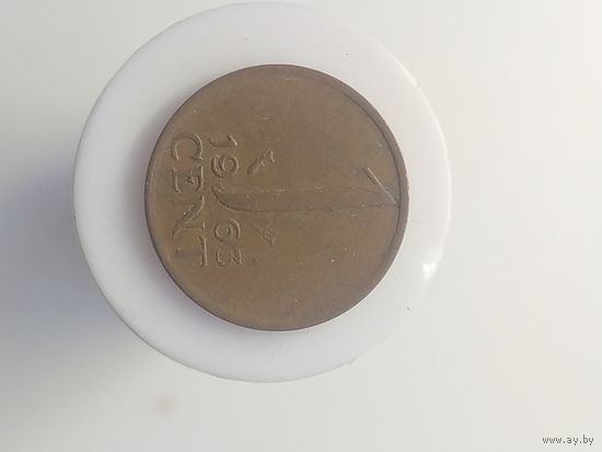 1 цент Нидерланды 1963 год  лот 43