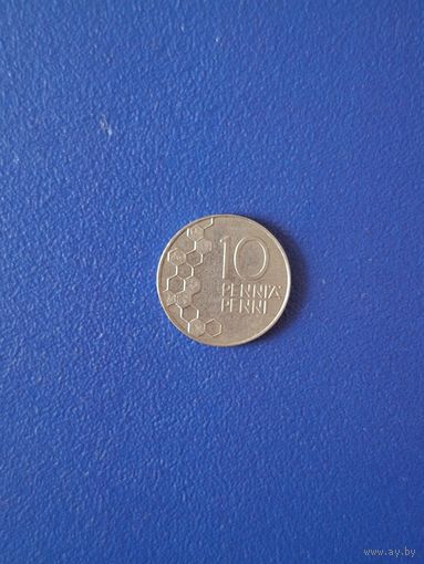 Финляндия 10 пенни 1990 года