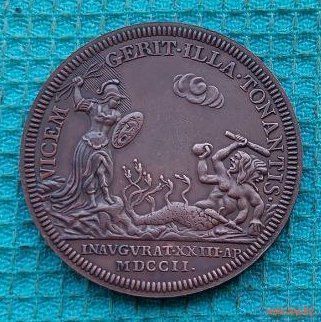 США-Англия токен 1 пенни 1702 года. Бермудский треугольник Саргассового моря. Большая монета! Предложи свою цену или обмен!