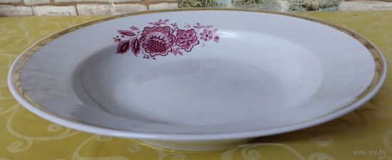 Тарелка суповая-4 СССР. Дулевский фарфоровый завод (Дулево), 1968-1991 гг