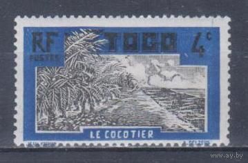 [927] Французские колонии. Того 1924. Плантация кокосовых пальм.4с. МН