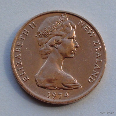 Новая Зеландия 2 цента. 1974 г.