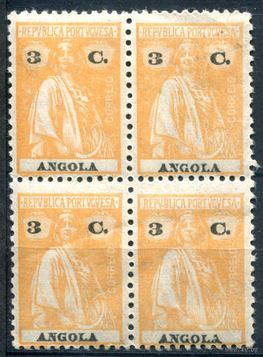 Португальские колонии - Ангола - 1922/26г. - Церера, 3 с - 1 кварт - MNH, MLH, есть несколько незначительных полосок-вмятинок, одна марка с пятном на лицевой стороне. #4-W2-122-A-2