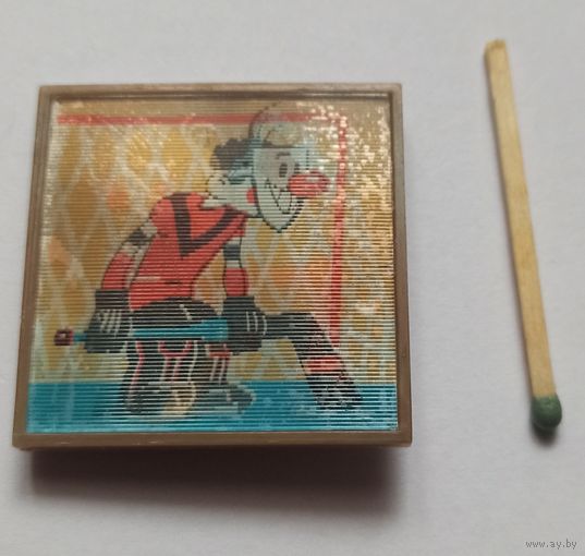 Значок стерео, переливашка из СССР, МАТЧ РЕВАНШ