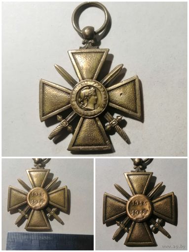 Крест, 1914-1918г, ПМВ, Франция. Оригинал.