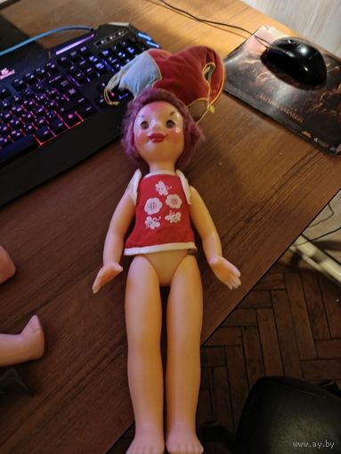 Винтажная советская кукла Петрушка (клоун)