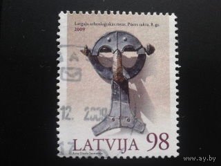 Латвия, 2009. Застежка в виде совы (8 век). Mi-2,8 евро гаш.