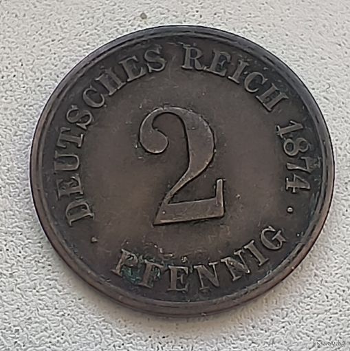 Германия 2 пфеннига, 1874 С 4-4-10