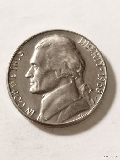 США 5 центов 1968 D