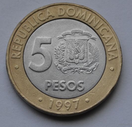 Доминикана, 5 песо 1997 г.