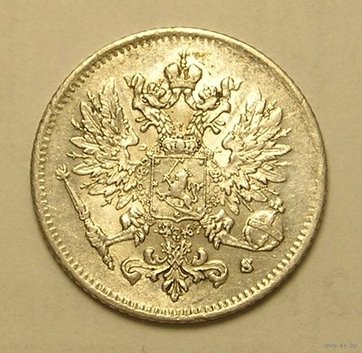 Русс. Финляндия 25 Пенни 1916 Серебро