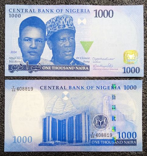 1000 найра Нигерия 2024 г. UNC