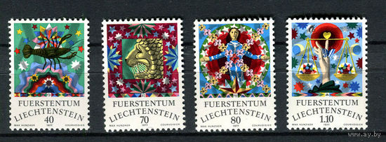 Лихтенштейн - 1977 - Знаки Зодиака - [Mi. 669-672] - полная серия - 4 марки. MNH.