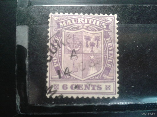 Маврикий, колония Англии, 1921. Герб, 6с