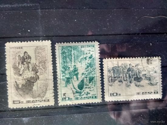 КНДР. 1967. Репродукции картин. Полная серия