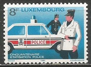 Люксембург. 50 лет Госконтроля над полицией. 1980г. Mi#1017.