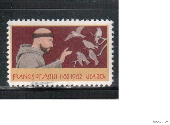 США-1982, (Мих.1604) , гаш., Личности, Религия, Фауна (одиночка),