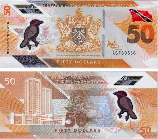 Тринидад и Тобаго 50 долларов 2020 год UNC (полимер)