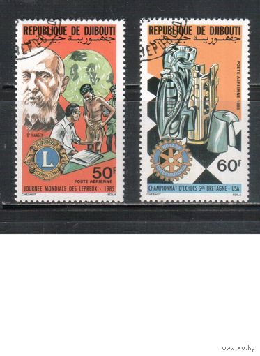 Джибути-1985 (Мих.434-435) гаш.  ,Медицина, (полная серия)