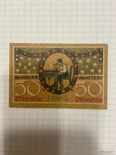 Нотгельд 50 пфеннигов Германия Лауша-0101-2