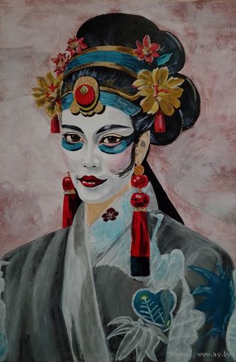 Картина Портрет гейши репродукция