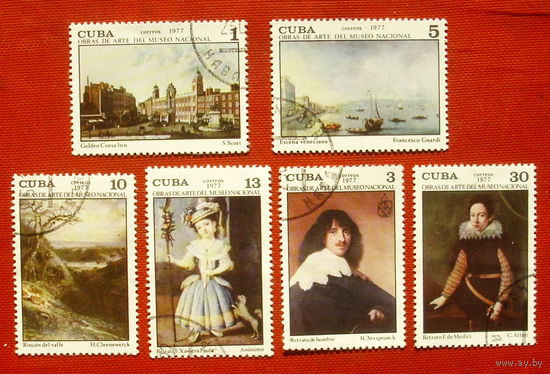 Куба. Живопись. ( 6 марок ) 1977 года. 10-1.