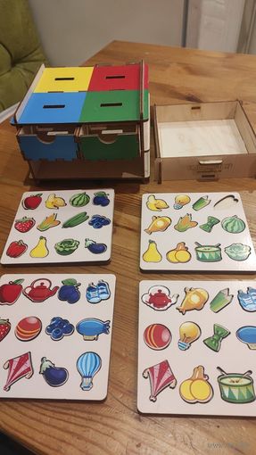 Развивающие наборы для игр с детьми. Деревянные.