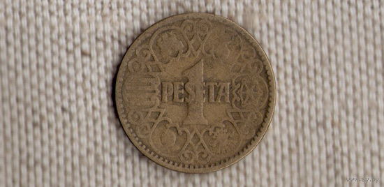 Испания 1 песета 1944/(Qu)