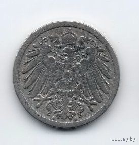ГЕРМАНСКАЯ ИМПЕРИЯ 5 ПФЕННИГОВ 1890 А