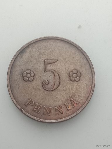 Финляндия 5 пенни 1938 года .