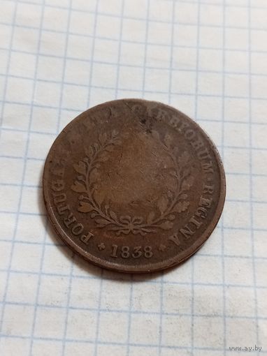 Португальская монета 1838 года