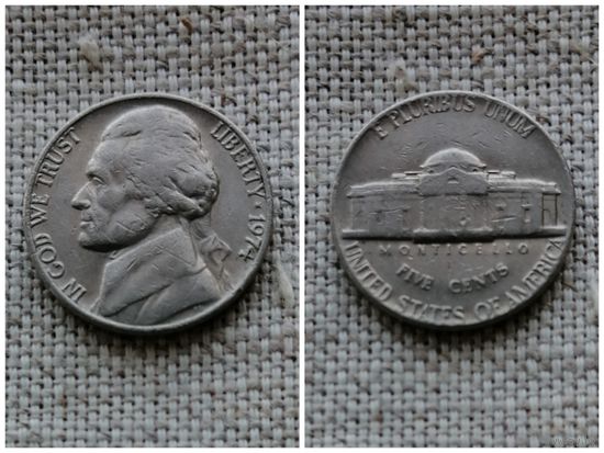 США 5 центов 1974 / Jefferson Nickel