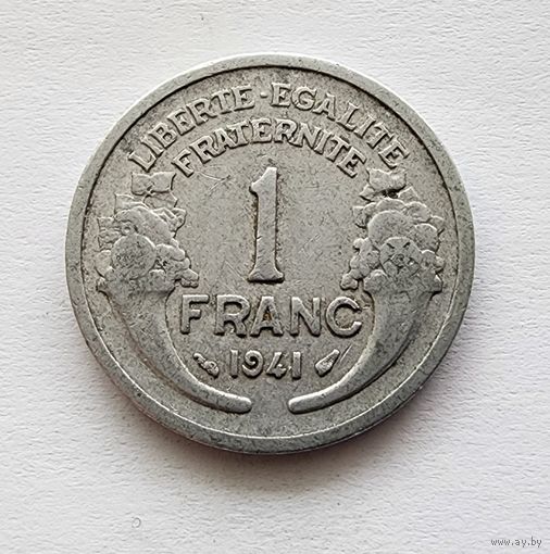 Франция 1 франк, 1941 Алюминий /серый цвет/