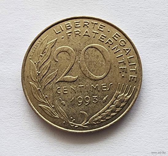 Франция 20 сантимов, 1993