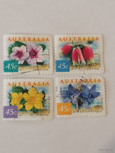 Полная серия марок "Цветы Австралии"