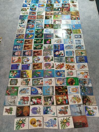 Открытки новый год 138 шт. б.у.