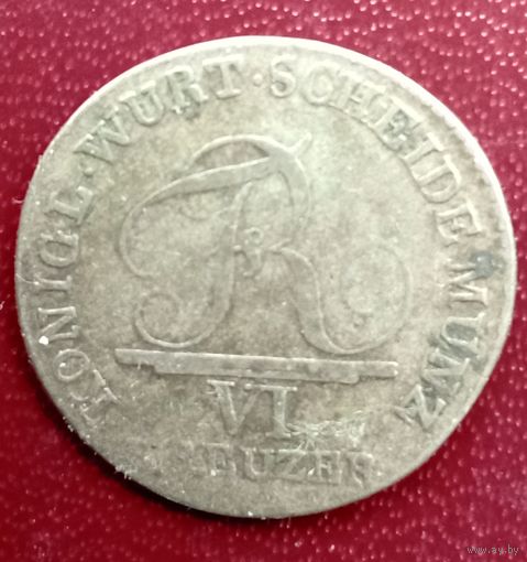 Вюртемберг 6 крейцеров 1807.