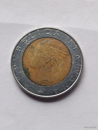 Италия. 500 лир 1986 года. (4).